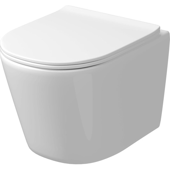 Унитаз подвесной безободковый Grossman GR-4477SQ с крышкой микролифт (Система смыва торнадо) - фото 2