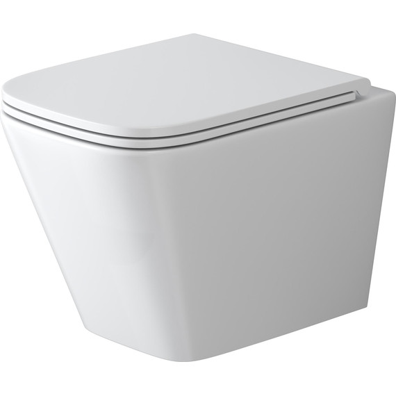 Унитаз подвесной безободковый Grossman GR-4479SQ с крышкой микролифт (Система смыва торнадо) - фото 2