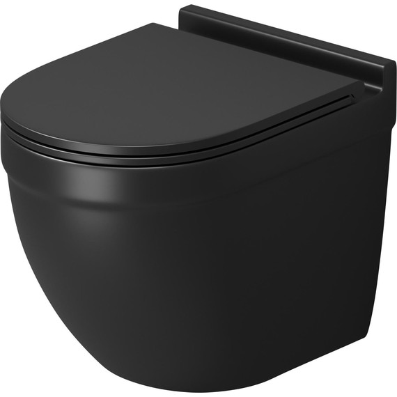 Унитаз подвесной безободковый Grossman GR-4483BMSQ с крышкой микролифт, чёрный матовый (Система смыва торнадо), Цвет производителя: чёрный матовый - фото 2