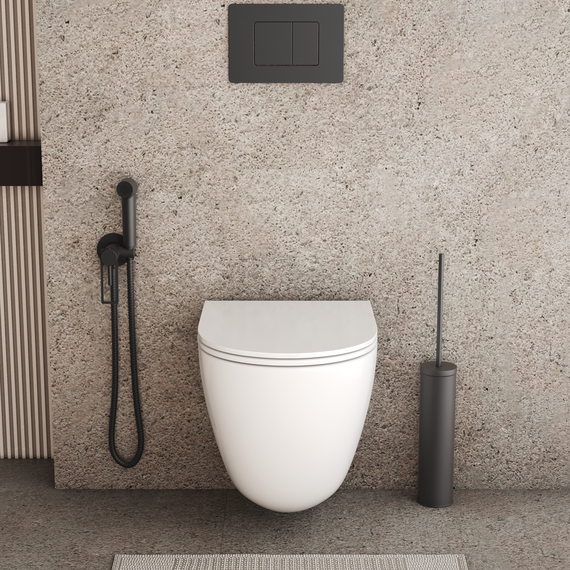 Унитаз подвесной безободковый Grossman GR-4455SQC с крышкой микролифт, белый глянцевый (Система смыва торнадо) - фото 4