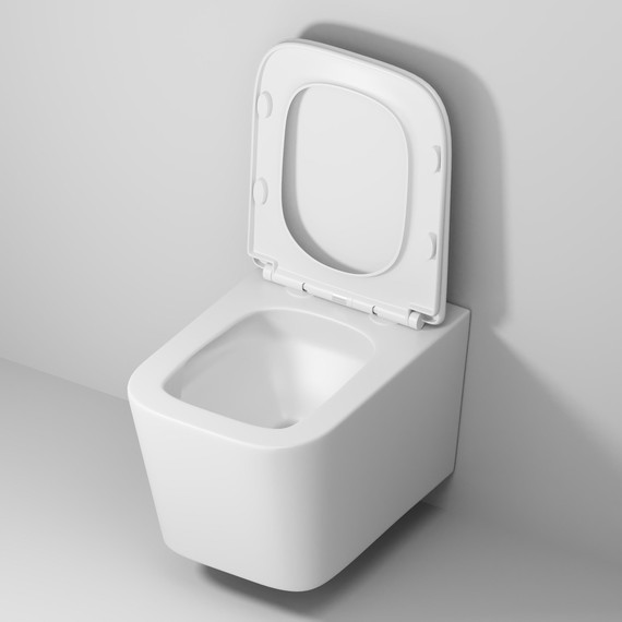 Унитаз подвесной безободковый Grossman GR-4404MSQ с крышкой микролифт, белый матовый (Система смыва торнадо), Цвет производителя: белый матовый - фото 9