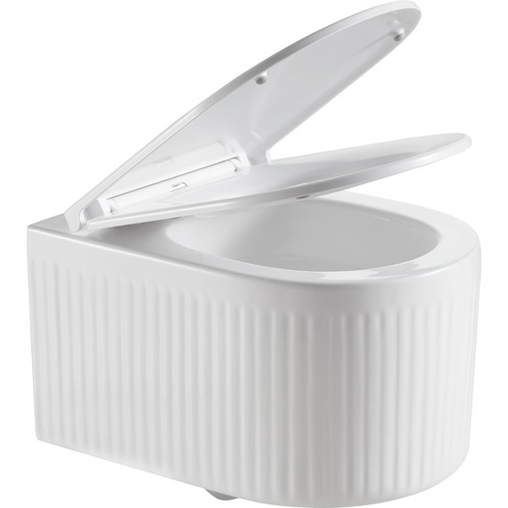 Унитаз подвесной безободковый Grossman GR-4408SQ с крышкой микролифт (Система смыва торнадо) - фото 4