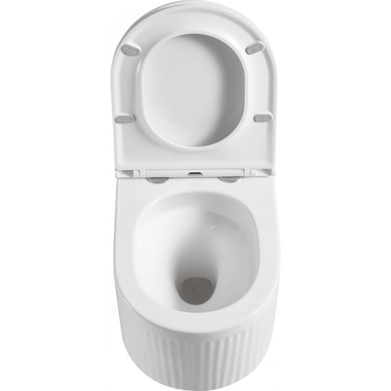 Унитаз подвесной безободковый Grossman GR-4408SQ с крышкой микролифт (Система смыва торнадо) - фото 7