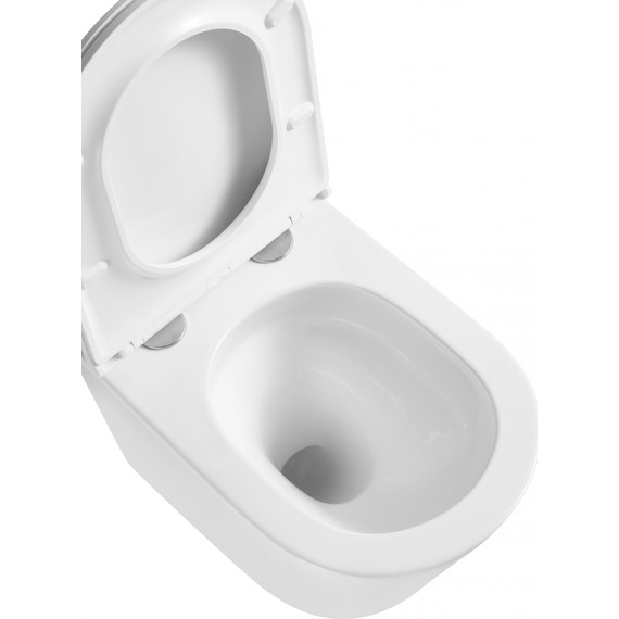 Унитаз подвесной безободковый Grossman GR-4478MSQ с крышкой микролифт, белый матовый (Система смыва торнадо), Цвет производителя: белый матовый - фото 5