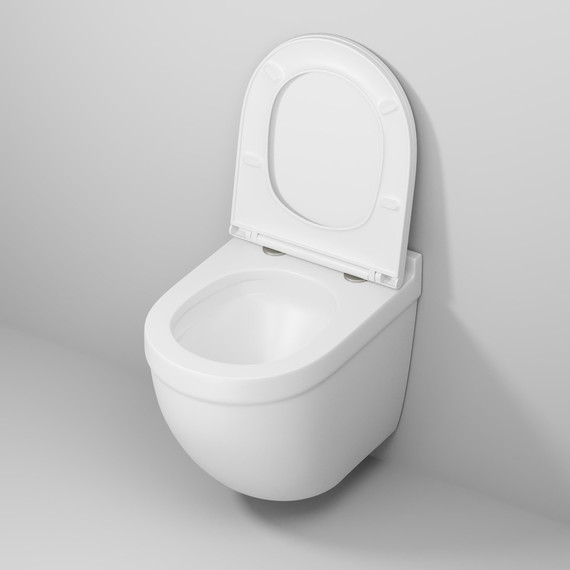 Унитаз подвесной безободковый Grossman GR-4483MSQ с крышкой микролифт, белый матовый (Система смыва торнадо), Цвет производителя: белый матовый - фото 8