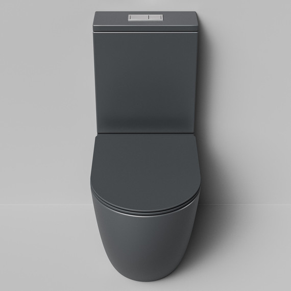 Унитаз-компакт безободковый Grossman GR-4494GMSQ с крышкой микролифт, серый матовый (Система смыва торнадо), Цвет производителя: серый матовый - фото 7