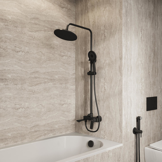 Душевая стойка Grossman Galaxy 500.K35.01.210, чёрный, Цвет производителя: чёрный - фото 