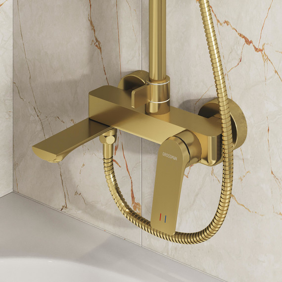 Душевая стойка Grossman Galaxy 500.K35.01.320, золото, Цвет производителя: золото - фото 5