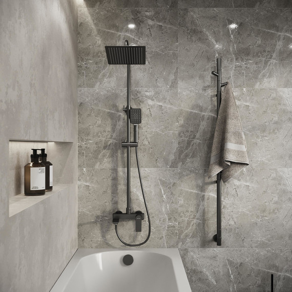 Душевая стойка Grossman Cosmo 500.K35.02.420, графит, Цвет производителя: графит - фото 4