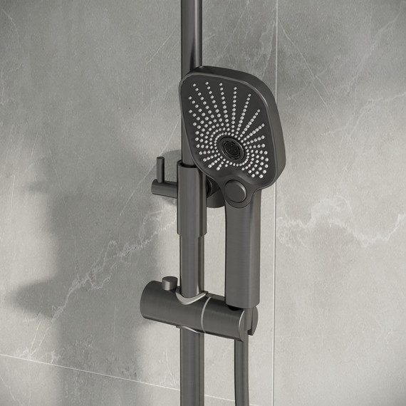 Душевая стойка Grossman Pragma 500.K35.03.420, графит, Цвет производителя: графит - фото 5