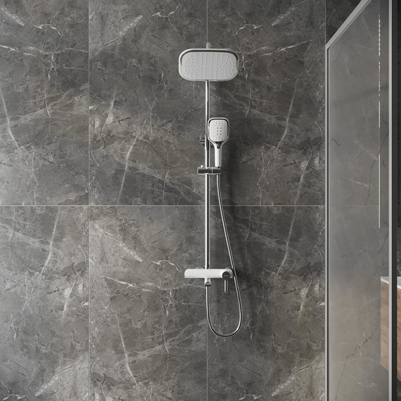 Душевая стойка Grossman Alba 500.K35.06.100/000, белый, Цвет производителя: белый - фото 4