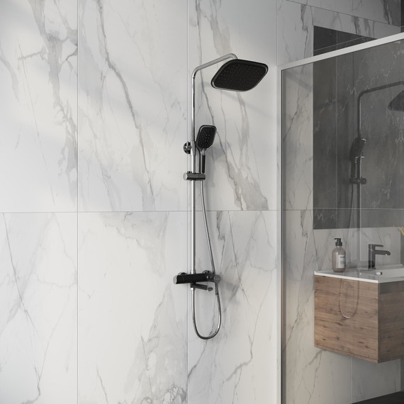 Душевая стойка Grossman Alba 500.K35.06.100/210, чёрный, Цвет производителя: чёрный - фото 