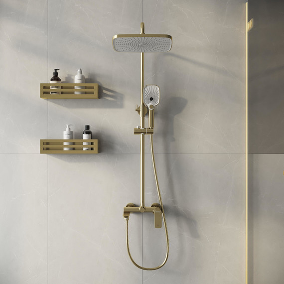 Душевая стойка Grossman Advans 500.K35.09.320, золото, Цвет производителя: золото - фото 4