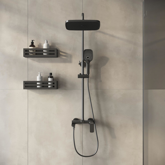 Душевая стойка Grossman Advans 500.K35.09.420, графит, Цвет производителя: графит - фото 4