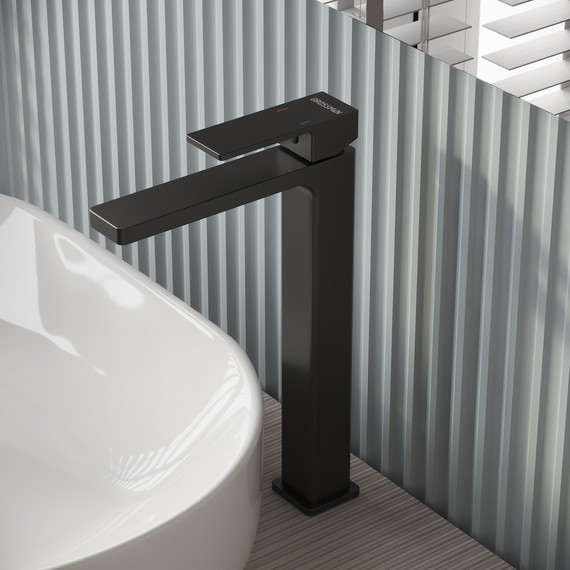 Смеситель для раковины высокий Grossman Style 520.K35.05.210, чёрный, Цвет производителя: чёрный - фото 