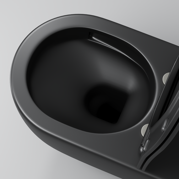 Унитаз подвесной безободковый Grossman GR-4411BMSQ с крышкой микролифт, чёрный матовый (Система смыва торнадо), Цвет производителя: чёрный матовый - фото 6