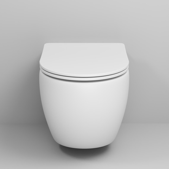 Унитаз подвесной безободковый Grossman GR-4411MSQ с крышкой микролифт, белый матовый (Система смыва торнадо), Цвет производителя: белый матовый - фото 4