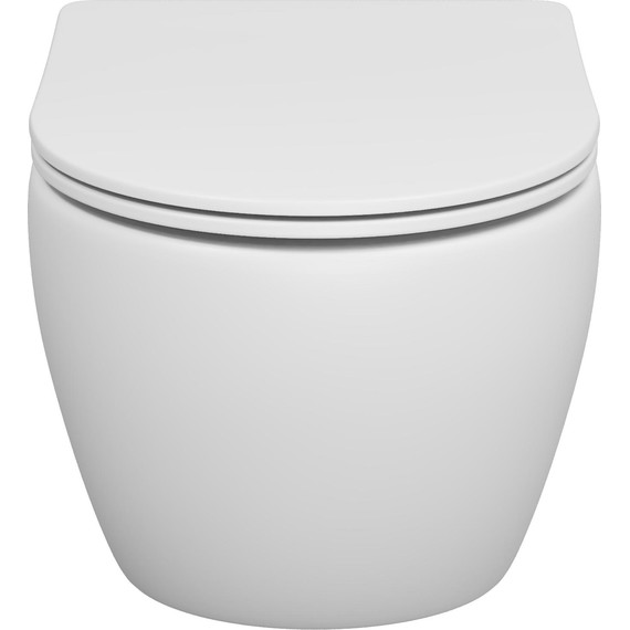 Унитаз подвесной безободковый Grossman GR-4457MSQ с крышкой микролифт, белый матовый (Система смыва торнадо), Цвет производителя: белый матовый - фото 3