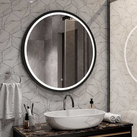 Зеркало для ванной комнаты AN Ламбада 80 см - фото 7