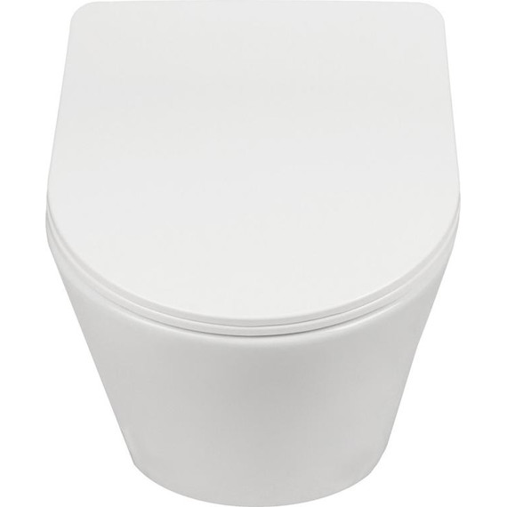 Унитаз подвесной безободковый AN Atria с крышкой микролифт (система смыва Торнадо) - фото 7