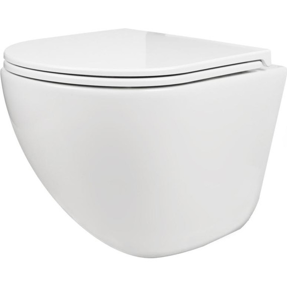 Унитаз подвесной безободковый AN Bloom с крышкой микролифт (система смыва Торнадо) - фото 6