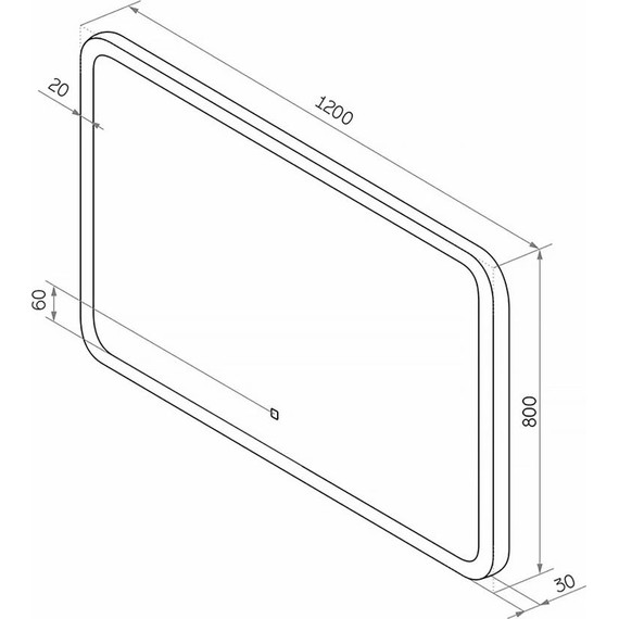 Зеркало для ванной комнаты AN Самба 120 см (сенсорный выключатель, диммер температуры, антизапотеватель) - фото 4