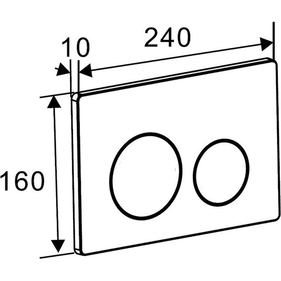 Кнопка смыва AN-2, белый глянцевый - фото 2