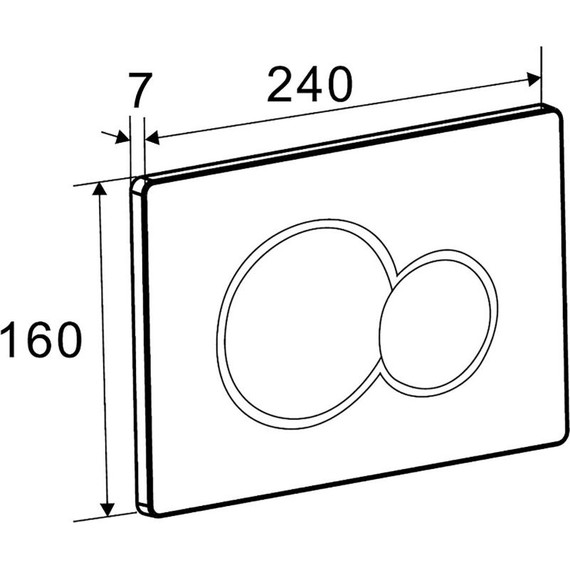 Кнопка смыва AN Slim-2, чёрный матовый - фото 2