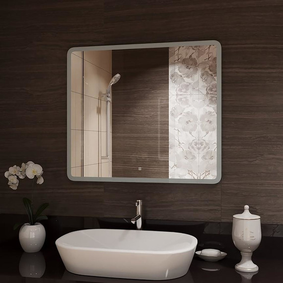 Зеркало для ванной комнаты AN Самба 80 см (сенсорный выключатель, диммер температуры) - фото 9