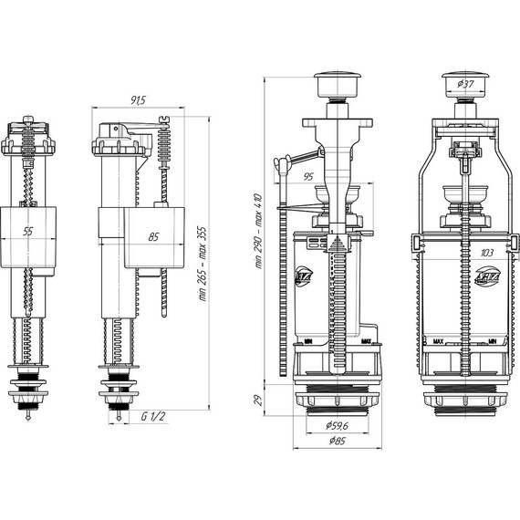 Сливной механизм Ани Пласт WC8510C - фото 2