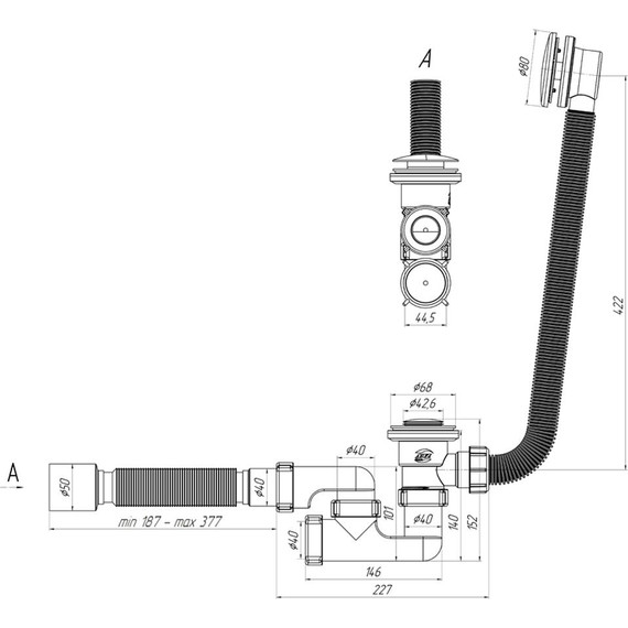 Сифон для ванны Ани Пласт EC255 - фото 3