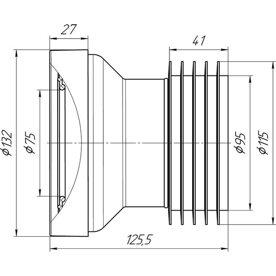 Колено для унитаза Ани Пласт W1218 - фото 2