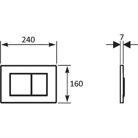 Кнопка смыва AN Slim, нержавеющая сталь - фото 2