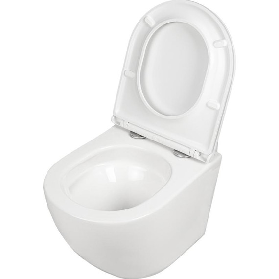 Унитаз подвесной безободковый AN Sky с крышкой микролифт (система смыва Торнадо) - фото 14