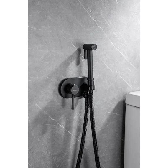 Набор для гигиенического душа Allen Brau Priority 5.31005-31 (со скрытой частью) чёрный матовый - фото 4