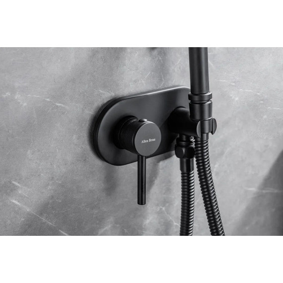 Набор для гигиенического душа Allen Brau Priority 5.31005-31 (со скрытой частью) чёрный матовый - фото 8