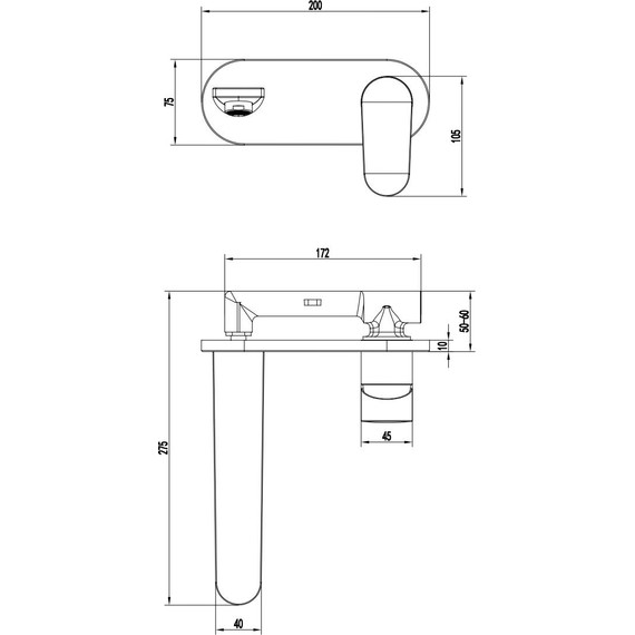 Смеситель для раковины настенный Aquatek Ника AQ1813CR - фото 8