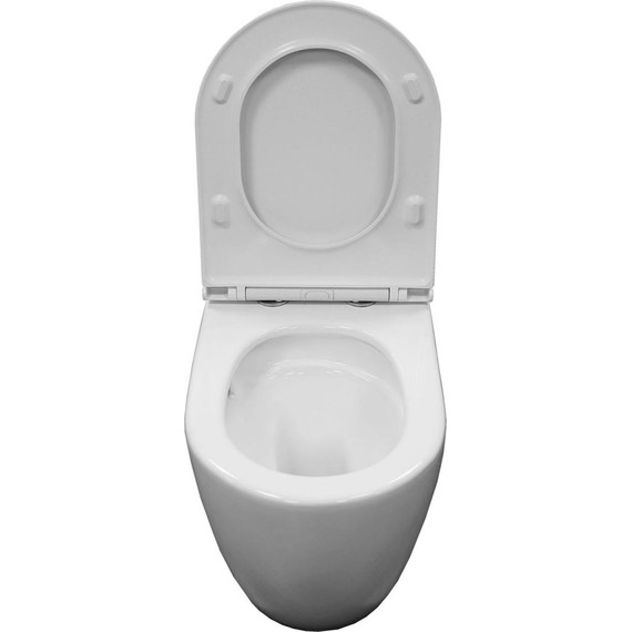 Унитаз-компакт безободковый Azario Verona AZ-8301 с крышкой микролифт (система смыва Торнадо) - фото 4