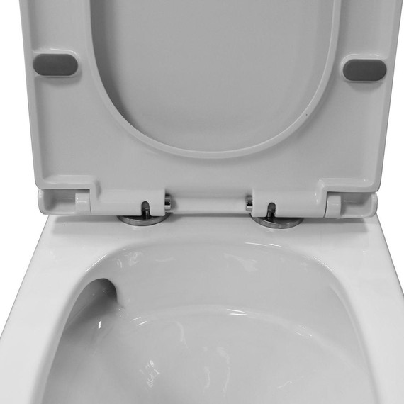 Унитаз-компакт безободковый Azario Tesoro AZ-8501 с крышкой микролифт (система смыва Торнадо) - фото 6