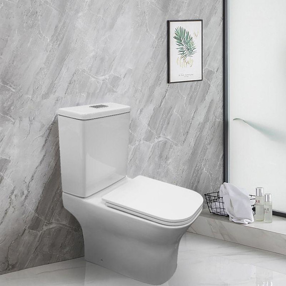 Унитаз-компакт безободковый Azario Milagro AZ-8502 с крышкой микролифт (система смыва Торнадо) - фото 14