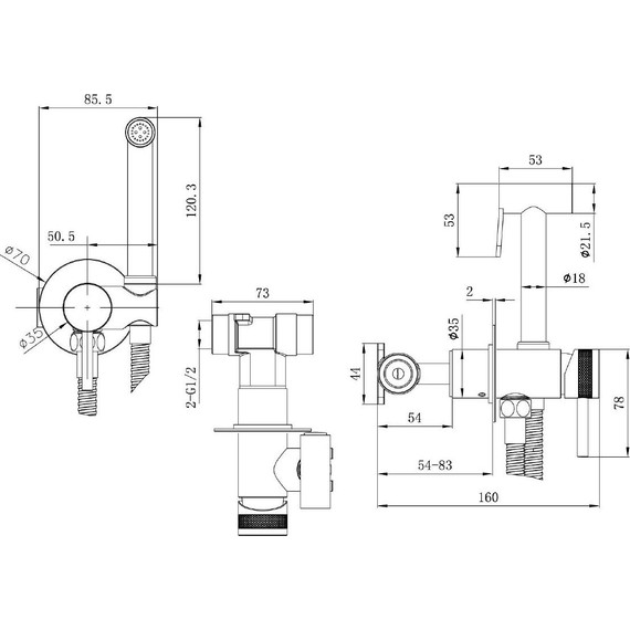 Набор для гигиенического душа Allen Brau Priority 5.31A29-00 (со скрытой частью) - фото 6
