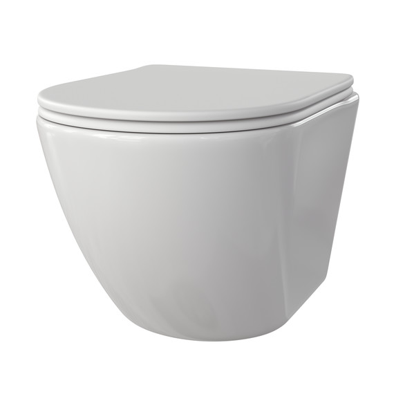 Унитаз подвесной безободковый Taliente Amato Vortex AM45005 с крышкой микролифт (система смыва Торнадо) - фото 2