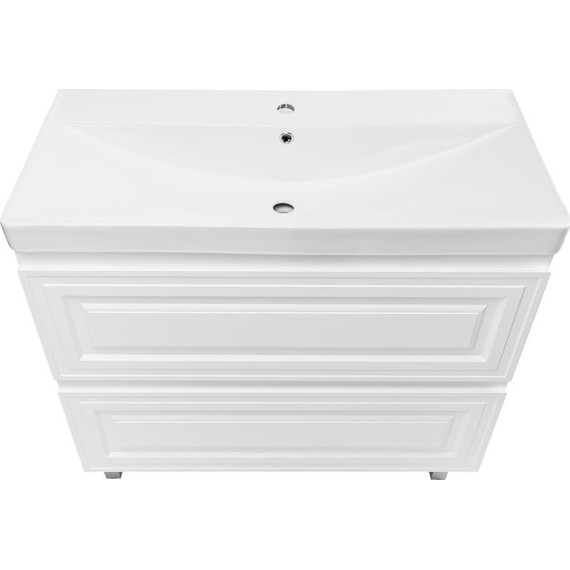 Тумба напольная с раковиной AN Элен 80 см, белый матовый - фото 4