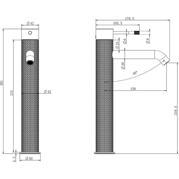 Смеситель для раковины высокий Allen Brau Priority 4.0 5.31С02-BN, никель - фото 2