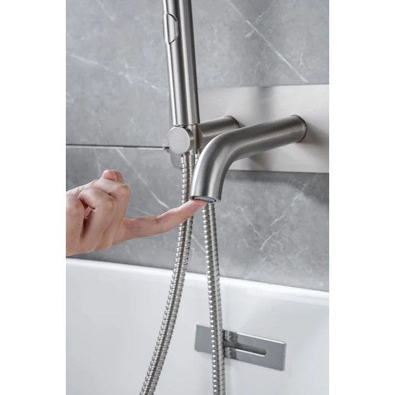 Смеситель для ванны Allen Brau Priority 5.31006-BN (со скрытой частью) никель - фото 6