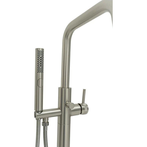 Смеситель для ванны напольный Allen Brau Priority 5.31008-BN (со скрытой частью) никель - фото 15