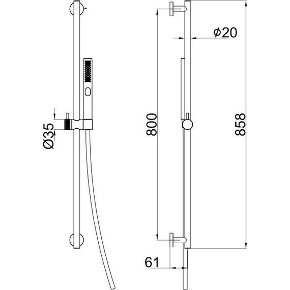 Душевой гарнитур Allen Brau Priority 5.31010-BN, никель - фото 6