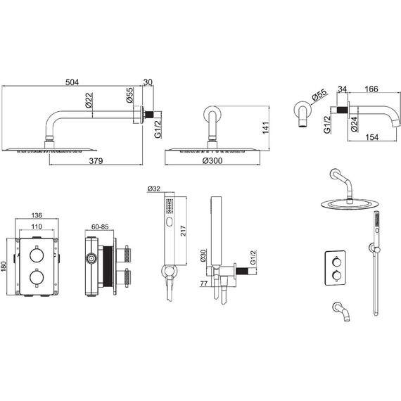 Душевая система для ванны Allen Brau Priority 5.31014-BN, никель - фото 11