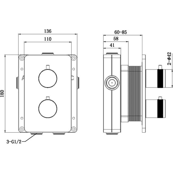 Смеситель для душа с термостатом Allen Brau Priority 5.31113-BN (со скрытой частью) никель - фото 4