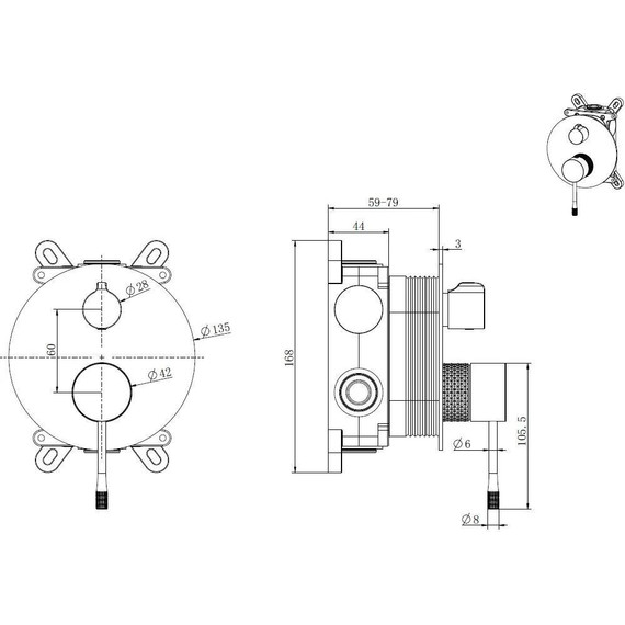 Смеситель для душа Allen Brau Priority 4.0 5.31C11-BN (со скрытой частью) никель - фото 2